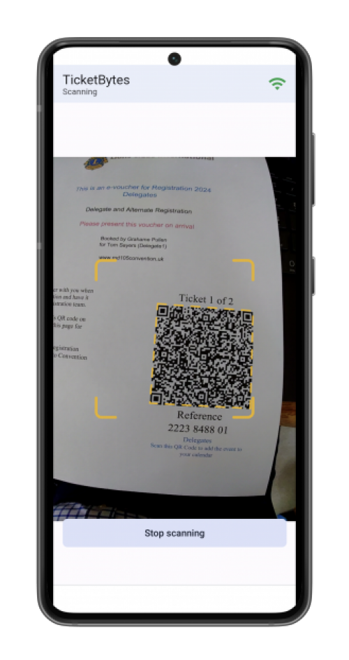 TicketBytes scan